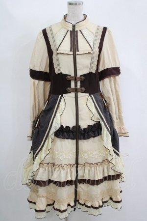 画像: Ozz oneste / Mellifluous Rose Onepiece  生成り×茶 H-25-11-17-002-OO-OP-KB-ZH