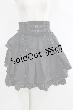 画像: Ozz oneste / Pirates Roseプリーツスカート  黒 H-25-11-17-012-OO-SK-KB-ZH