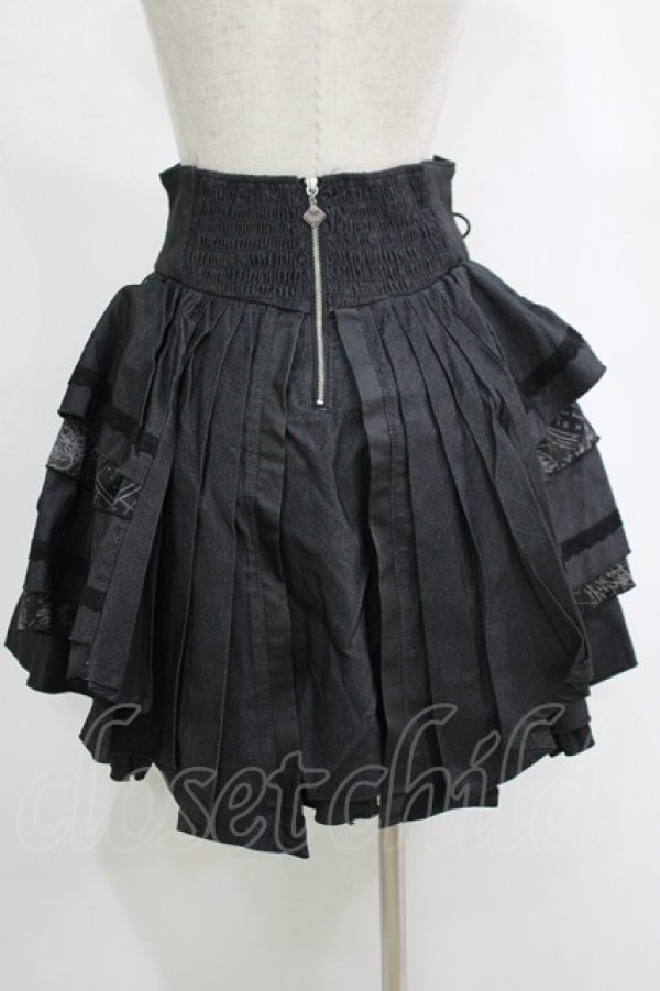画像3: Ozz oneste / Pirates Roseプリーツスカート  黒 H-25-11-17-012-OO-SK-KB-ZH (3)