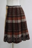 画像2: Jane Marple Dans Le Salon / ウールタータンチェックのラップスカート M ブラウン H-25-11-17-021-JM-SK-KB-ZH (2)