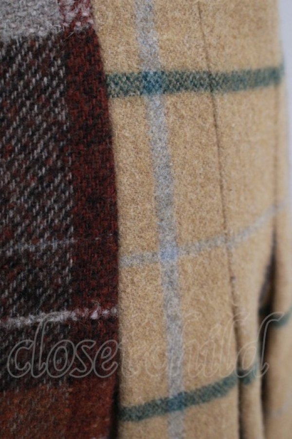 画像4: Jane Marple Dans Le Salon / ウールタータンチェックのラップスカート M ブラウン H-25-11-17-021-JM-SK-KB-ZH (4)