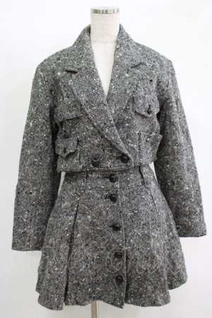 画像: MILK / ツイードショートジャケット＆スカート  グレー H-25-11-17-023-ML-JA-KB-ZH