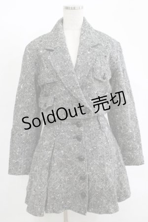 画像: MILK / ツイードショートジャケット＆スカート  グレー H-25-11-17-023-ML-JA-KB-ZH