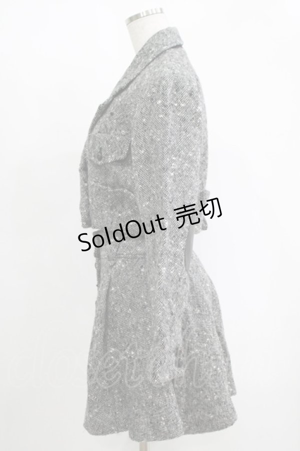 画像2: MILK / ツイードショートジャケット＆スカート  グレー H-25-11-17-023-ML-JA-KB-ZH (2)