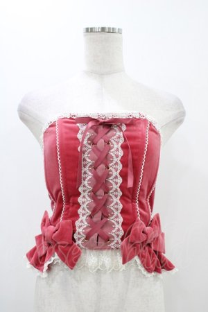 画像: Angelic Pretty / エレガント別珍ビスチェ Free ピンク H-25-11-18-1037-AP-JA-NS-ZH