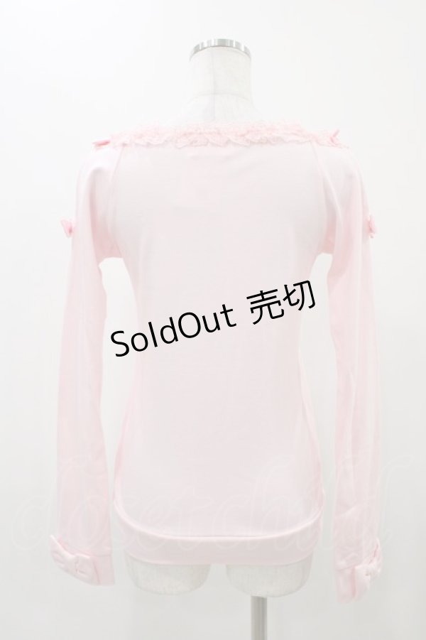 画像2: Angelic Pretty / Prettyボートネックカットソー Free ピンク H-25-11-18-1041-AP-TO-NS-ZH (2)