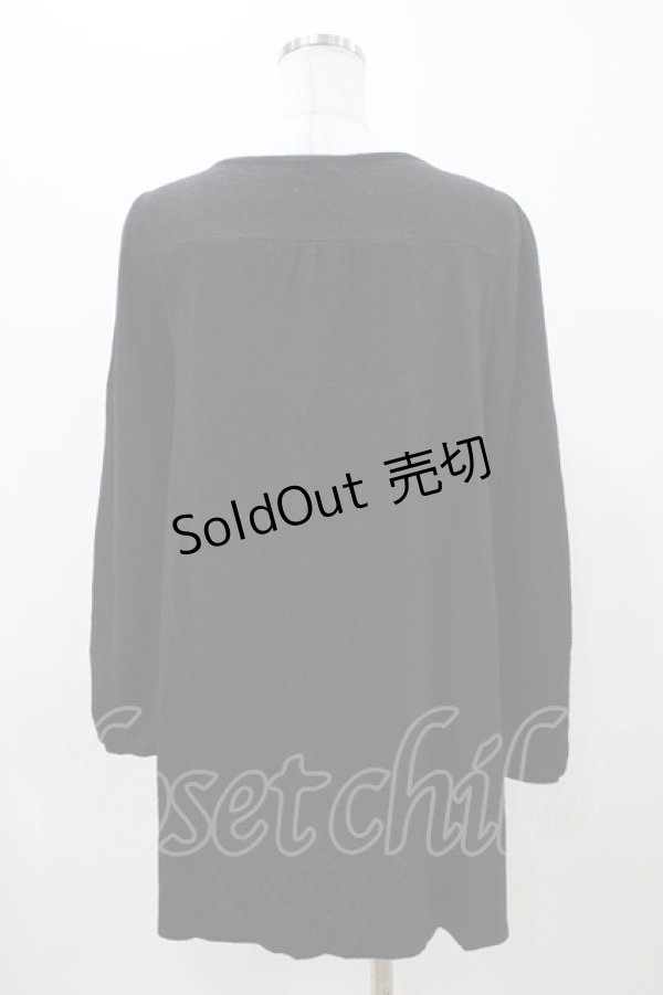 画像2: axes femme / レースアップ切替カーディガン M ブラック H-25-11-18-1047-AX-TO-NS-ZH (2)