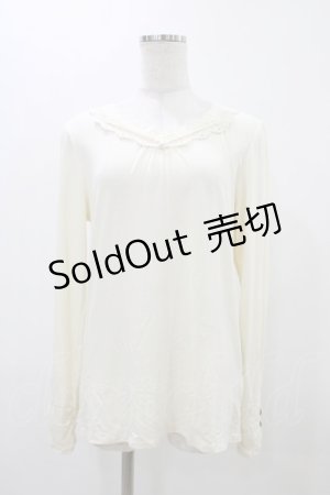 画像: axes femme / 袖ギャザートップス L 生成り H-25-11-18-1054-AX-TO-NS-ZH