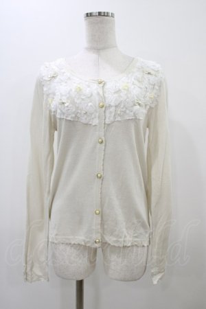 画像: axes femme / バラ生地使いカーディガン M オフ H-25-11-18-1055-AX-TO-NS-ZH