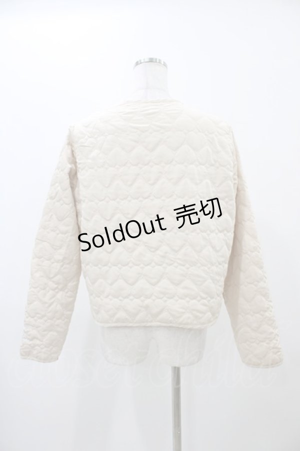 画像2: m petit by misako / サンリオキャラクターズコラボ シナモロール タフタハートキルトジャケット M アイボリー H-25-11-18-1057-LO-JA-NS-ZH (2)