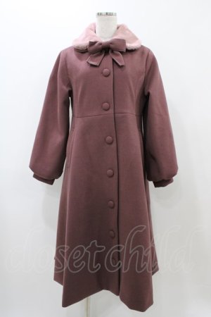 画像: m petit by misako / AM*リボンコート M ピンク H-25-11-18-1061-LO-CO-NS-ZH