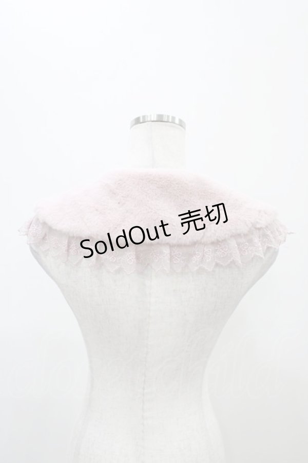 画像2: m petit by misako / ファーつけ襟  ピンク H-25-11-18-1009-LO-ZA-NS-ZH (2)