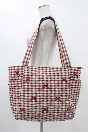 画像: m petit by misako / ギンガムトートバッグ  レッド H-25-11-18-1014-LO-BG-NS-ZH