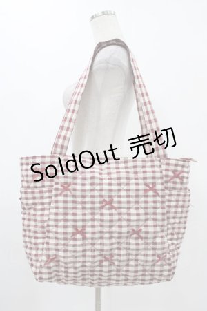 画像: m petit by misako / ギンガムトートバッグ  レッド H-25-11-18-1014-LO-BG-NS-ZH