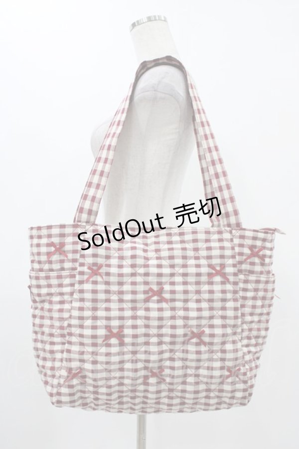 画像1: m petit by misako / ギンガムトートバッグ  レッド H-25-11-18-1014-LO-BG-NS-ZH (1)