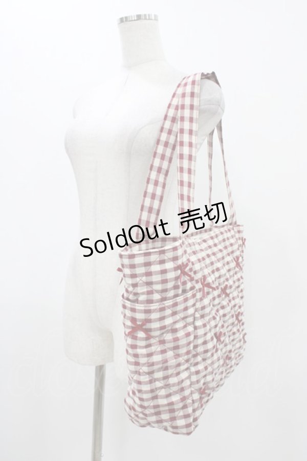 画像2: m petit by misako / ギンガムトートバッグ  レッド H-25-11-18-1014-LO-BG-NS-ZH (2)