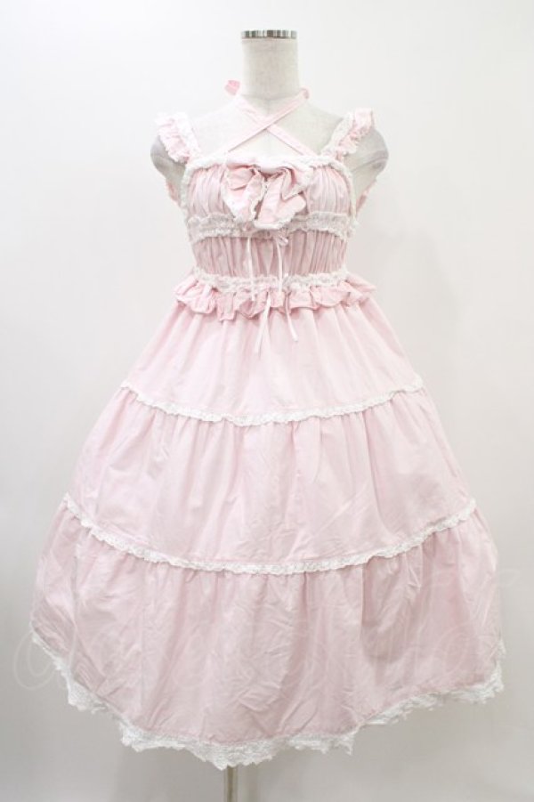 画像1: BABY,THE STARS SHINE BRIGHT / シャーリングベビードールジャンパースカート Free ピンク H-25-11-18-1017-BA-OP-NS-ZH (1)