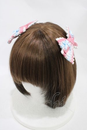 画像: BABY,THE STARS SHINE BRIGHT / Mignonette Fleurieグログランリボンクリップ  ローズピンク/サックス H-25-11-18-1002-BA-AC-NS-ZH