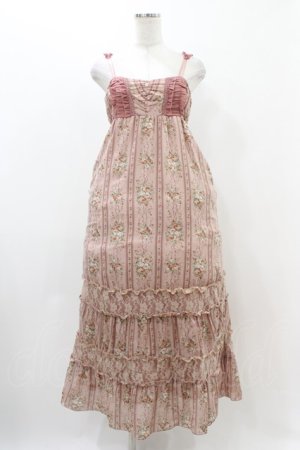 画像: axes femme / ストライプ柄マキシワンピース M ピンク H-25-11-18-1020-AX-OP-NS-ZH