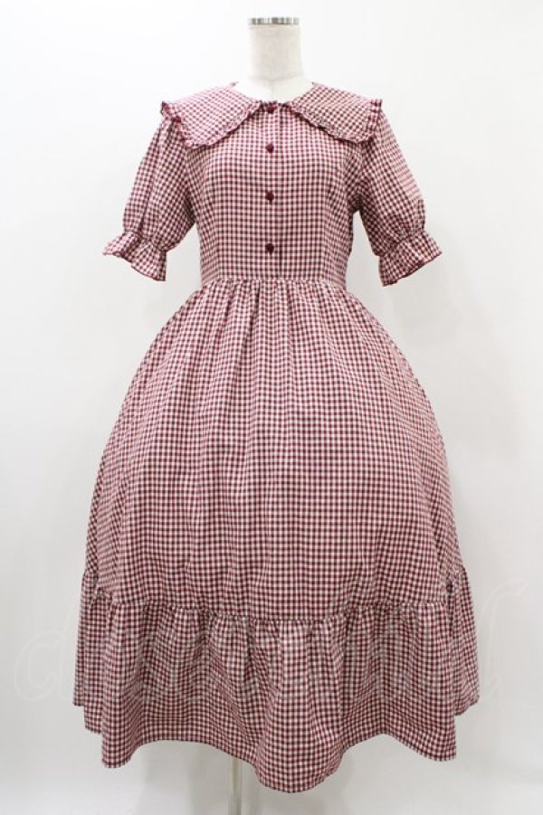 画像1: m petit by misako / AM*ギンガムCHKワンピース M レッド H-25-11-18-1026-LO-OP-NS-ZH (1)