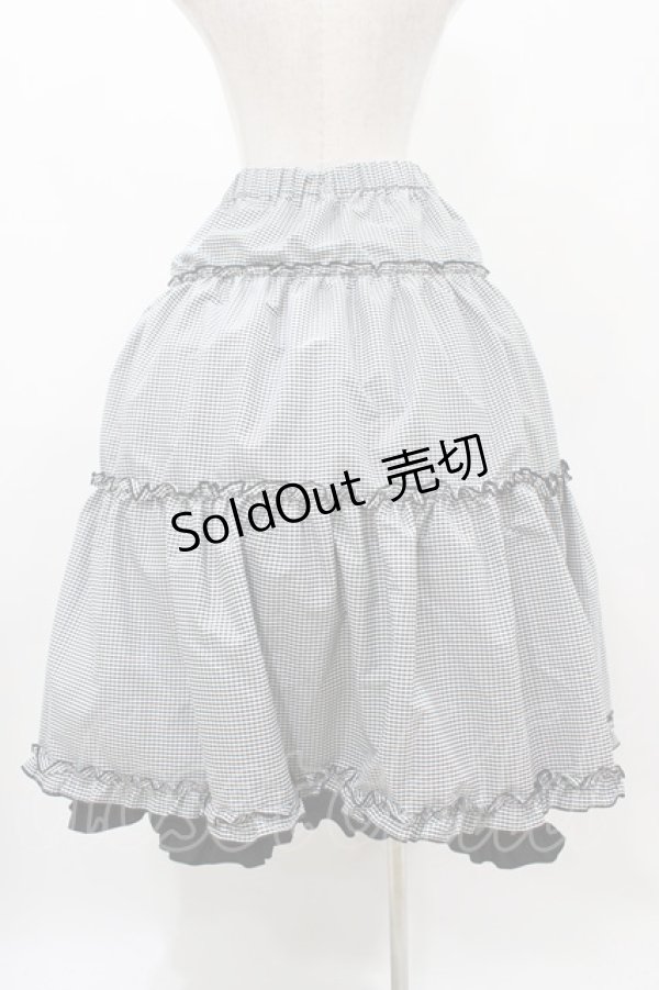画像2: m petit by misako / NINA'S RVパニエスカート L ブラック/ブラックギンガムリバーシブル H-25-11-18-1029-LO-SK-NS-ZH (2)