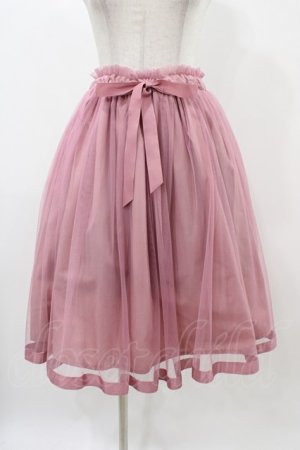 画像: F&A / グログランリボン使いチュールスカート Free PINK H-25-11-18-1031-LO-SK-NS-ZH