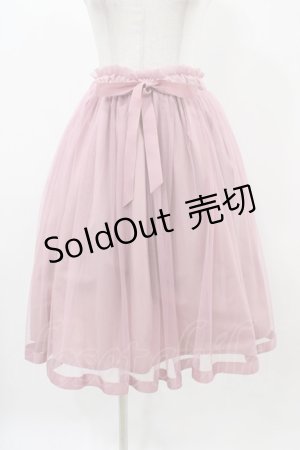 画像: F&A / グログランリボン使いチュールスカート Free PINK H-25-11-18-1031-LO-SK-NS-ZH