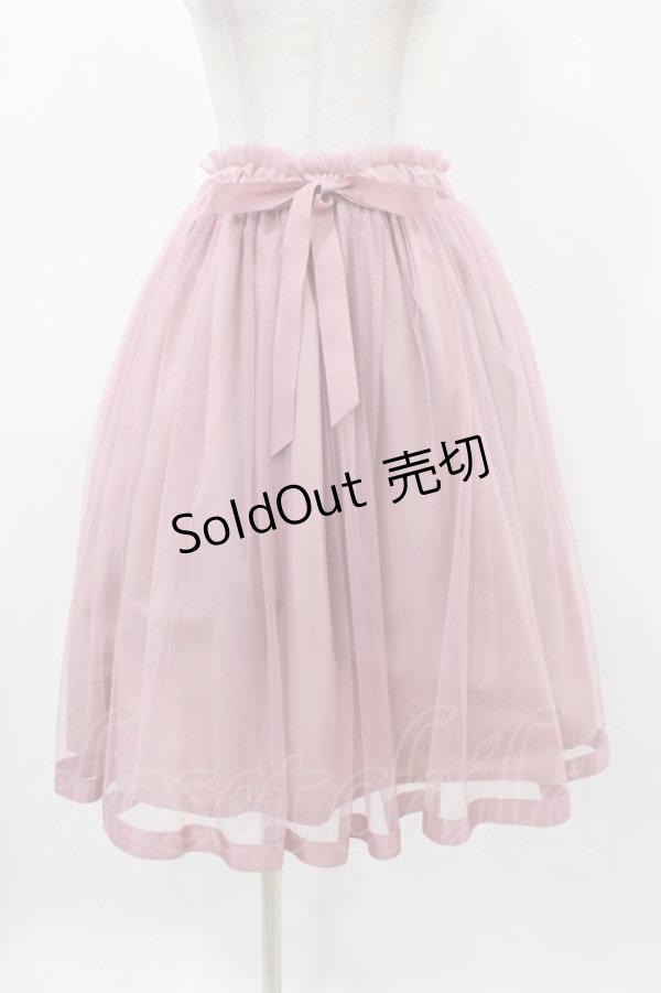 画像1: F&A / グログランリボン使いチュールスカート Free PINK H-25-11-18-1031-LO-SK-NS-ZH (1)