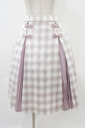 画像: axes femme kawaii / チャイナ釦切り替えスカート M ラベンダー H-25-11-18-1032-AX-SK-NS-ZH