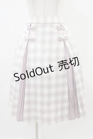 画像: axes femme kawaii / チャイナ釦切り替えスカート M ラベンダー H-25-11-18-1032-AX-SK-NS-ZH