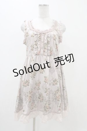 画像: axes femme / パネル花柄チュニックワンピース M ピンク H-25-11-18-1035-AX-OP-NS-ZH