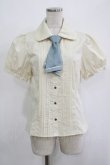 画像1: Kurumi Collaboration / マリンアカデミアブラウス M アイボリー/サックス H-25-11-19-030-GO-BL-NS-ZH (1)