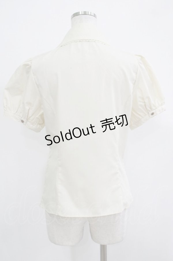 画像3: Kurumi Collaboration / マリンアカデミアブラウス M アイボリー/サックス H-25-11-19-030-GO-BL-NS-ZH (3)