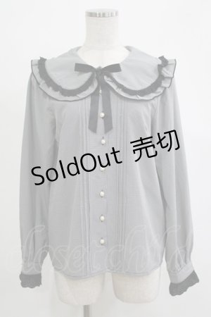 画像: Amavel / ギンガムチェックフリルブラウス Free ブラック H-25-11-19-034-CA-BL-NS-ZH