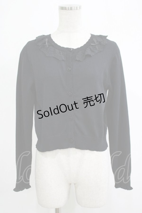 画像1: m petit by misako / TT*AOKフリルニットCD S ブラック H-25-11-19-038-LO-TO-NS-ZH (1)