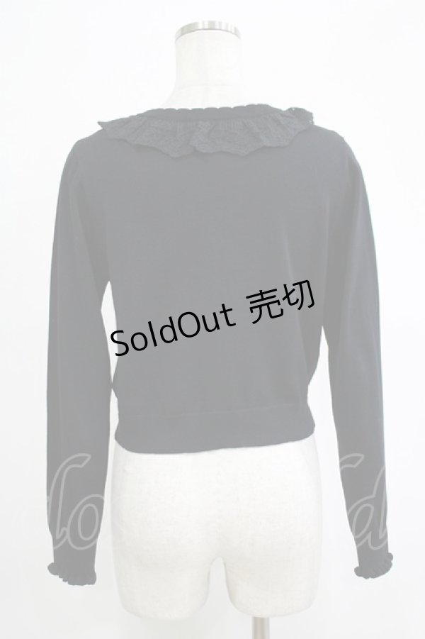 画像3: m petit by misako / TT*AOKフリルニットCD S ブラック H-25-11-19-038-LO-TO-NS-ZH (3)