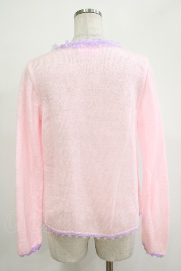 画像3: Nile Perch / ハートポケットニットカーディガン Free ピンク H-25-11-19-039-LO-TO-NS-ZH (3)