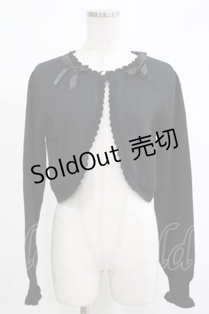 画像: m petit by misako / AM*リボンニットボレロ M ブラック H-25-11-19-040-LO-TO-NS-ZH