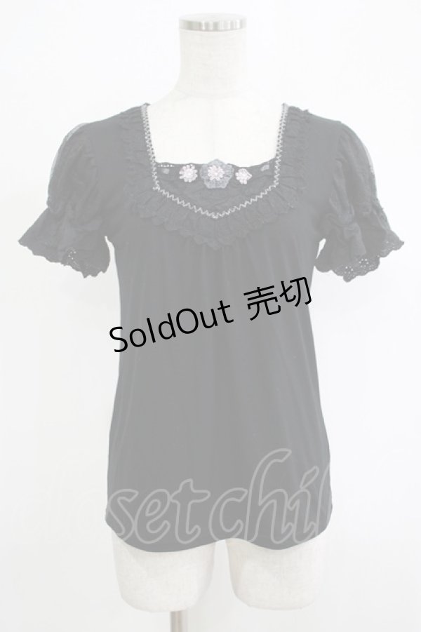 画像1: axes femme / ヨーク切替トップス M ブラック H-25-11-19-044-AX-TO-NS-ZH (1)