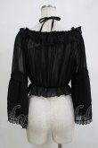 画像3: 月雁自制（海外ロリータブランド） / シフォンブラウス Free ブラック H-25-11-19-050-PU-BL-NS-ZH (3)
