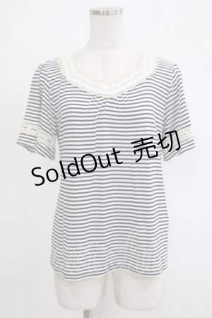 画像: axes femme / ハシゴレース使いインナープルオーバー L オフ/ネイビー H-25-11-19-052-AX-TO-NS-ZH