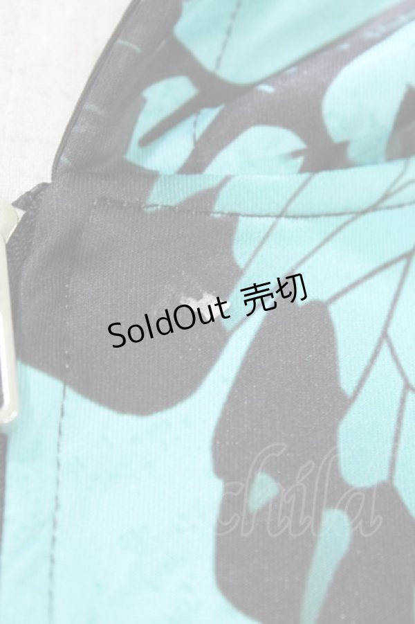 画像3: NieR Clothing / 総柄ZIP半袖パーカー  グリーン H-25-11-19-1039-PU-TO-KB-ZH (3)