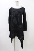 画像1: STIGMATA / アシメロングカットソー  ブラック H-25-11-19-1045-GO-TO-KB-ZH (1)