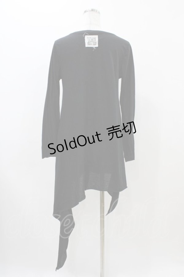 画像2: STIGMATA / アシメロングカットソー  ブラック H-25-11-19-1045-GO-TO-KB-ZH (2)