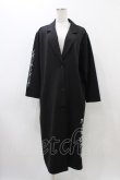 画像1: NieR Clothing / 刺繍ロングジャケット  ブラック H-25-11-19-1050-PU-JA-KB-ZH (1)