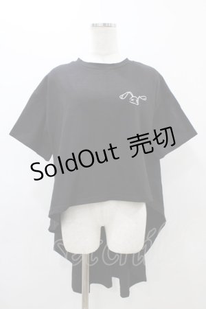 画像: NieR Clothing / フィッシュテール風ロングT  黒 H-25-11-19-1051-PU-TO-KB-ZH
