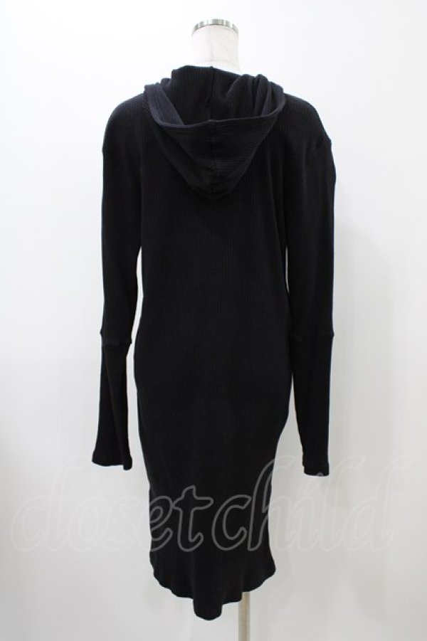 画像2: NieR Clothing / リブロングパーカー  ブラック H-25-11-19-1053-PU-TO-KB-ZH (2)