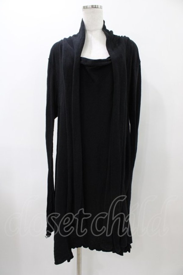 画像1: alice auaa / コットンニットロングワンピース 1（メンズサイズ） ブラック H-25-11-19-1010-AA-OP-KB-ZH (1)