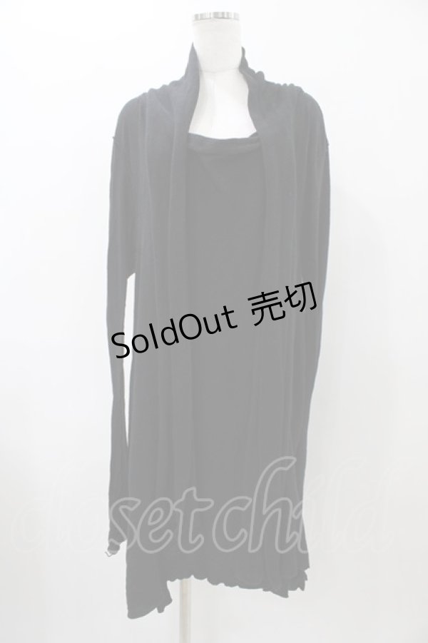 画像1: alice auaa / コットンニットロングワンピース 1（メンズサイズ） ブラック H-25-11-19-1010-AA-OP-KB-ZH (1)