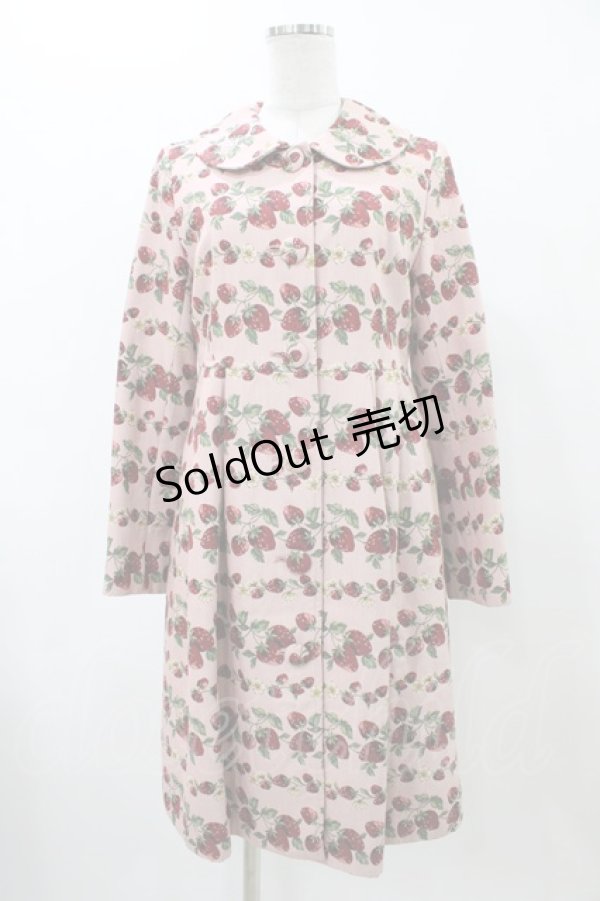 画像1: Emily Temple cute / いちごゴブランコート  ピンク H-25-11-19-1011-ET-CO-KB-ZH (1)